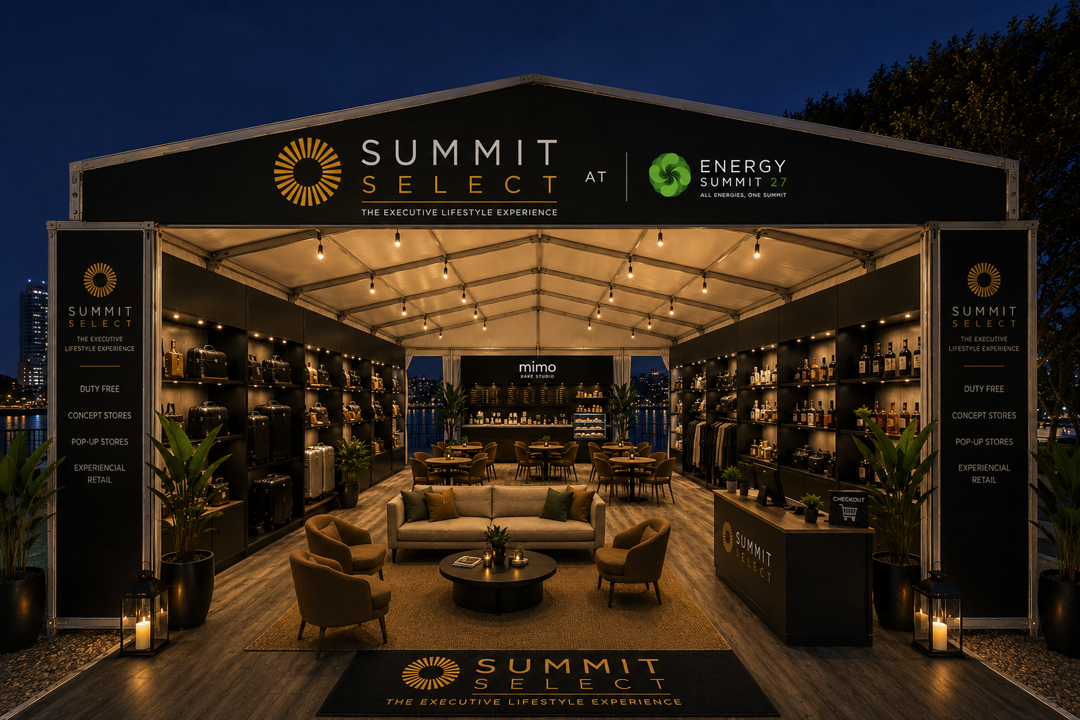 Booth conceitual da Summit Select no Energy Summit 2027